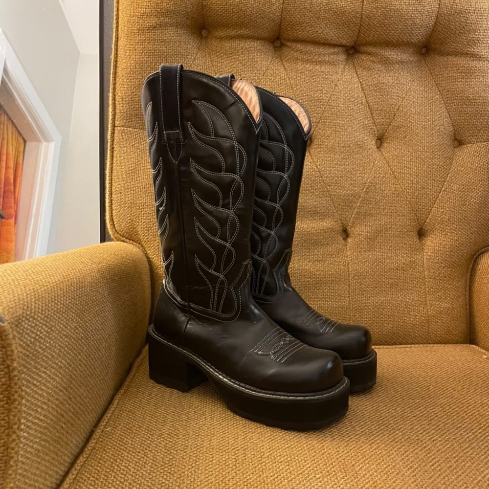 John Fluevog Cowboy Boots Hi